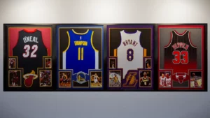 NBA and MLB Signed Jerseys Framed Display2