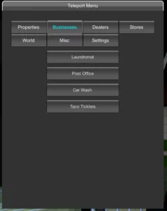 Teleport Menu