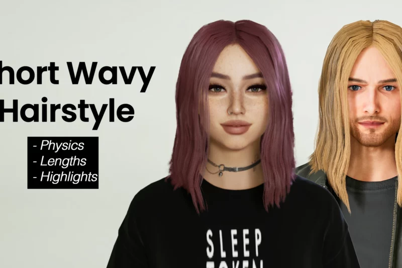 Short Wavy Hair V1.1